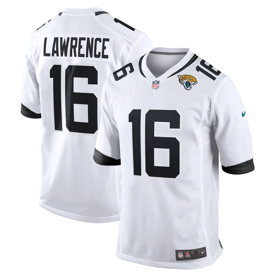 Men Jacksonville Jaguars #16 Trevor Lawrence Nike White Game NFL Jersey->jacksonville jaguars->NFL Jersey